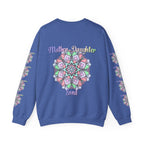 Felpa Girocollo Legame Madre-Figlia — Regalo di Famiglia Mandala Floreale