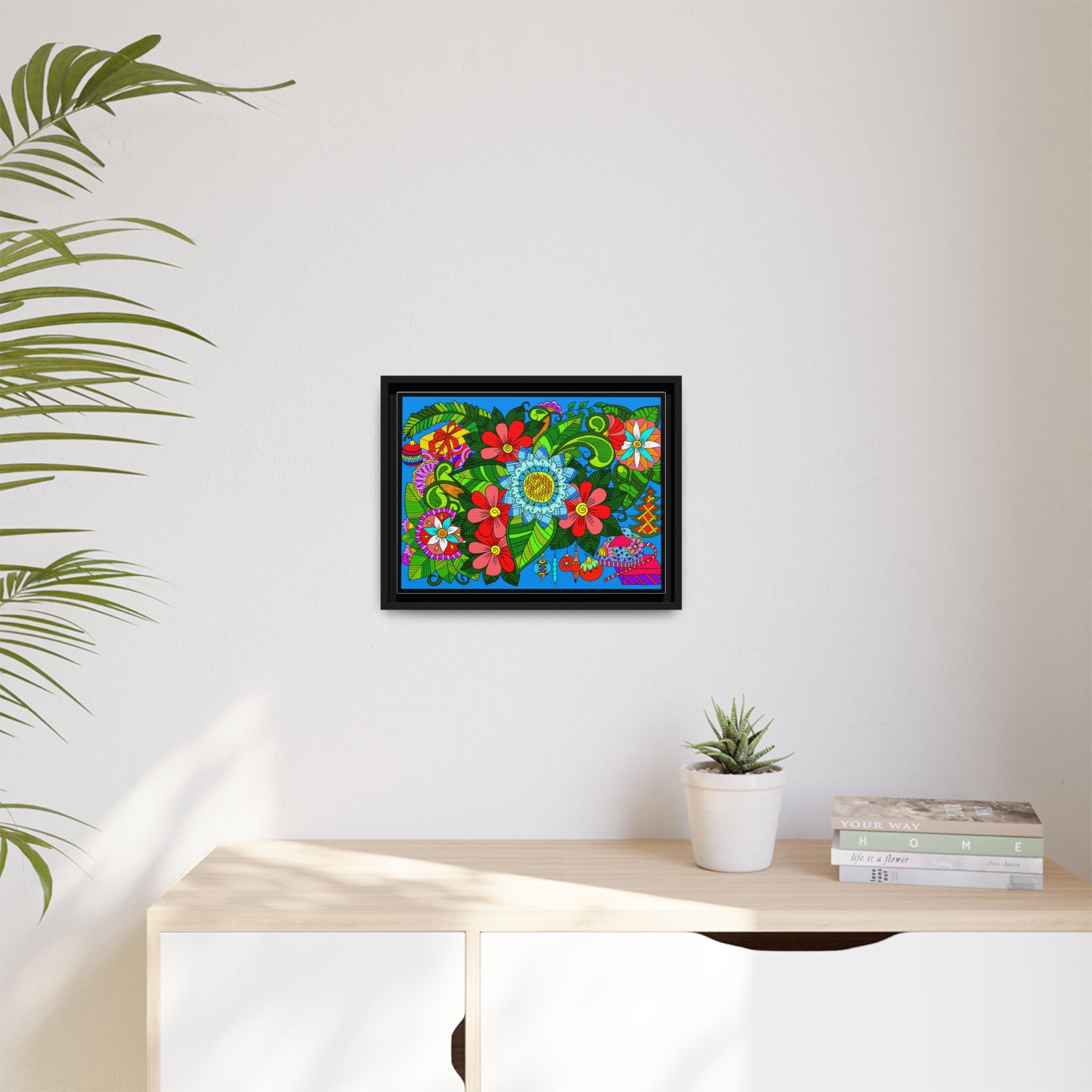 Floral Mandala Art Print With Lush Colors And Creative Energy