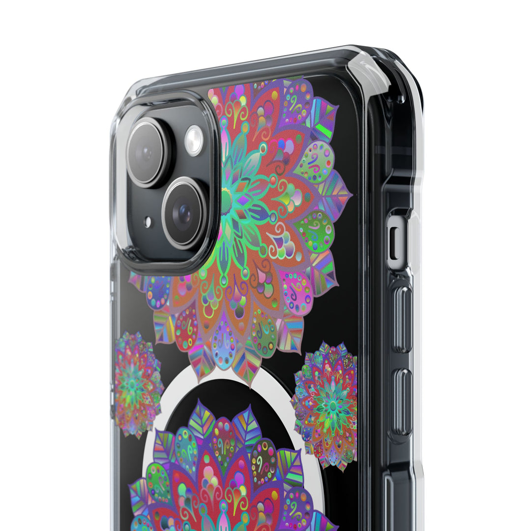 Protective impact case with elegant mandala design for MagSafe®-compatible iPhone 14/15