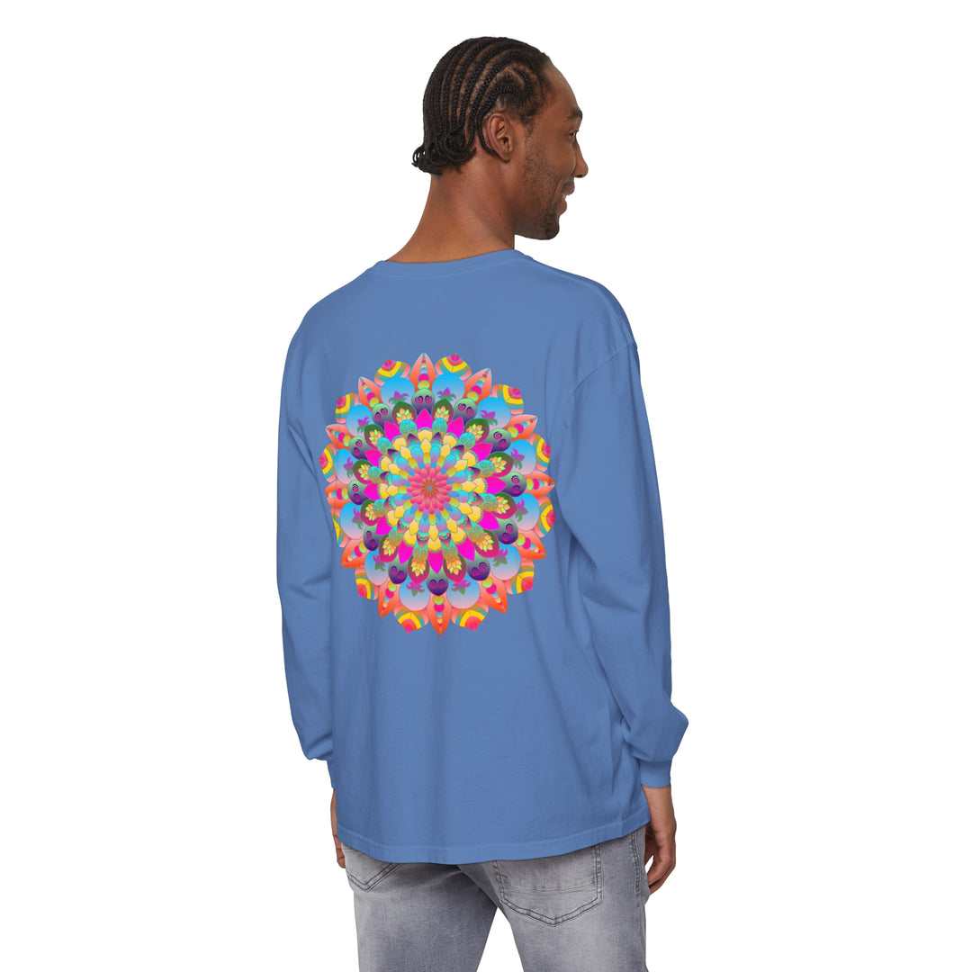 Colorful Mandala Long Sleeve T-Shirt - Psychedelic Art 35