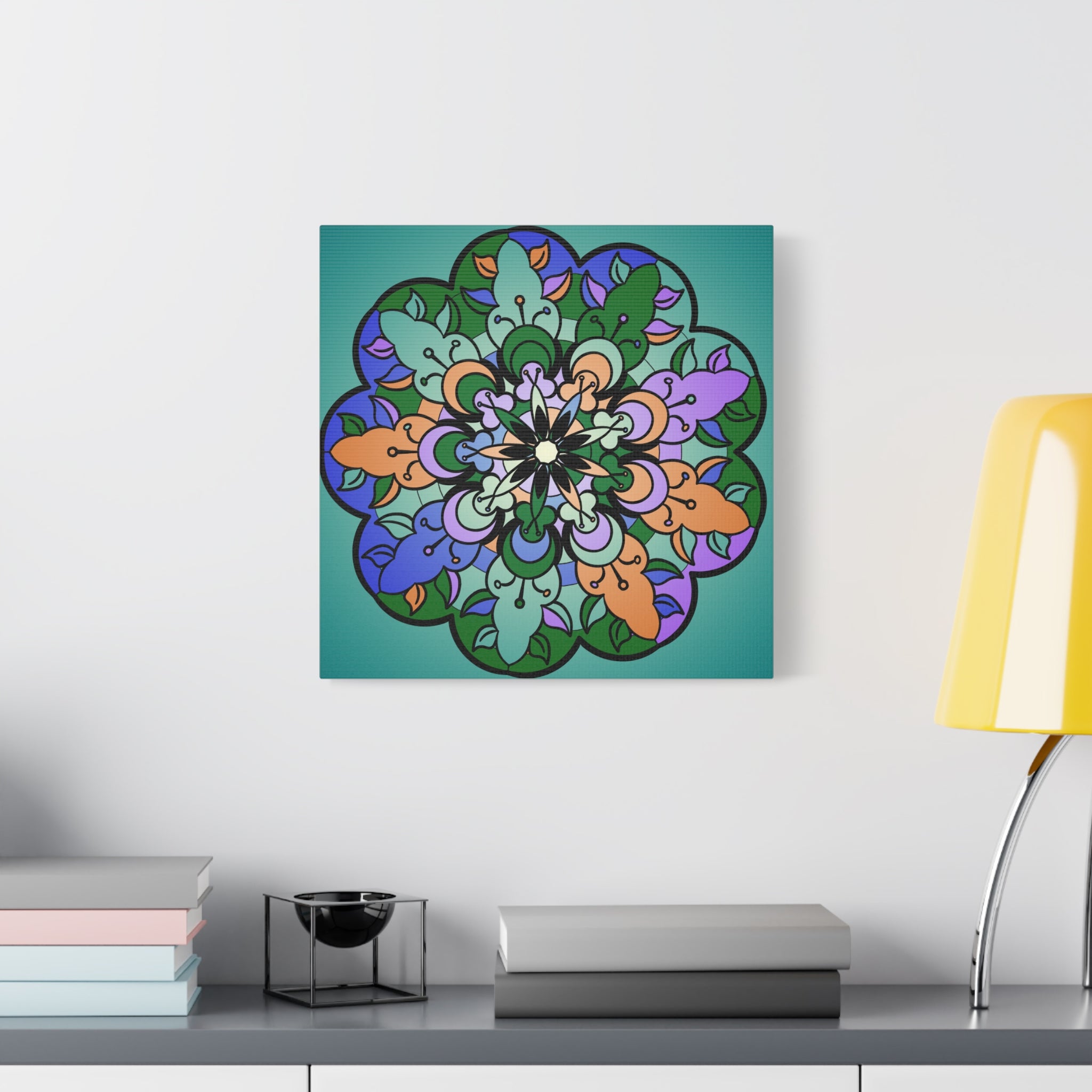 Floral Mandala Matte Canvas Wall Art