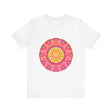 Vibrant Mandala T-Shirt featuring a colorful and symmetrical design inspired by traditional Indian art and culture, perfect for adding a pop of color to your wardrobe