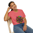 Beautiful and intricate mandala art gift for sister unisex softstyle t-shirt with hand-drawn design