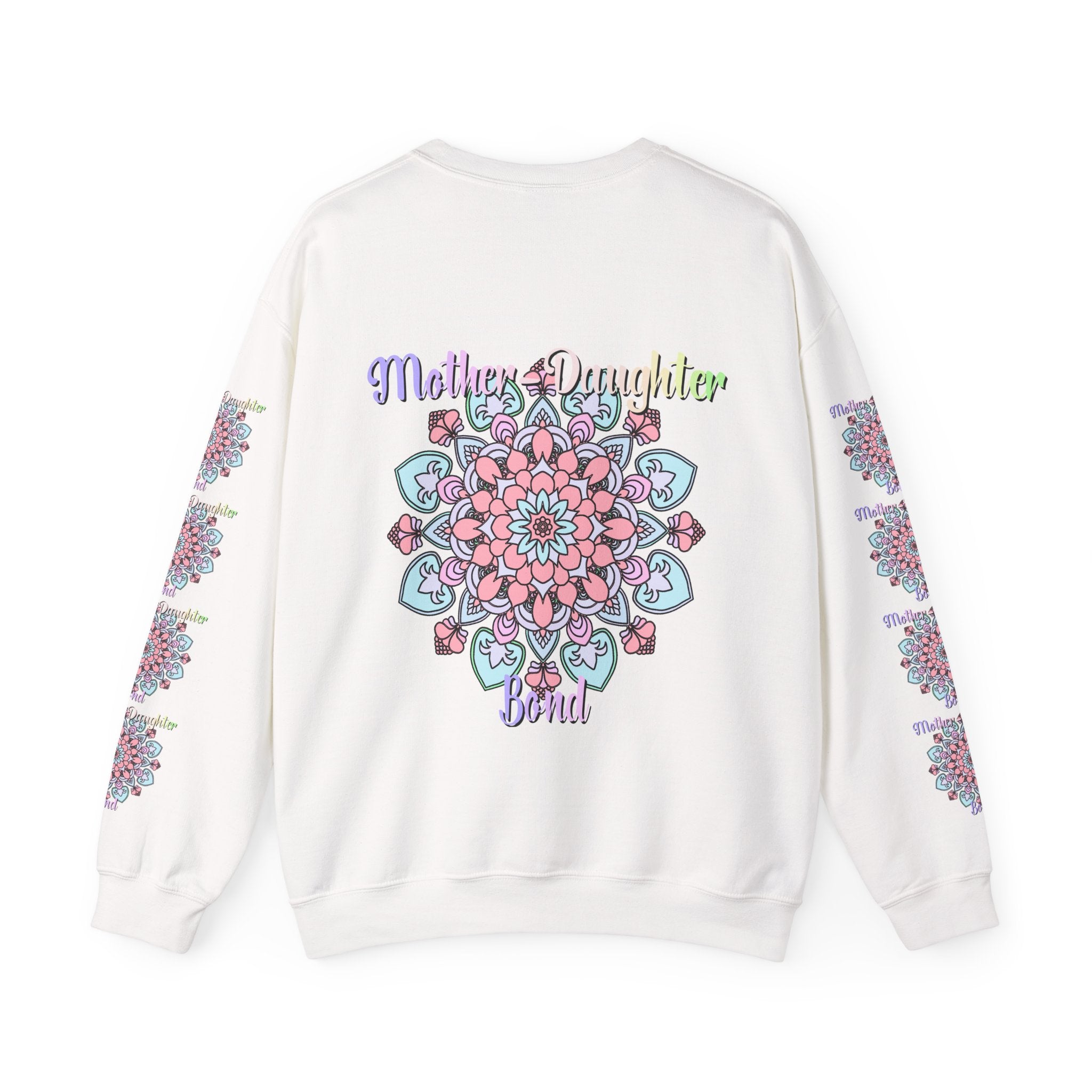 Felpa girocollo con mandala fatta a mano - Legame madre-figlia