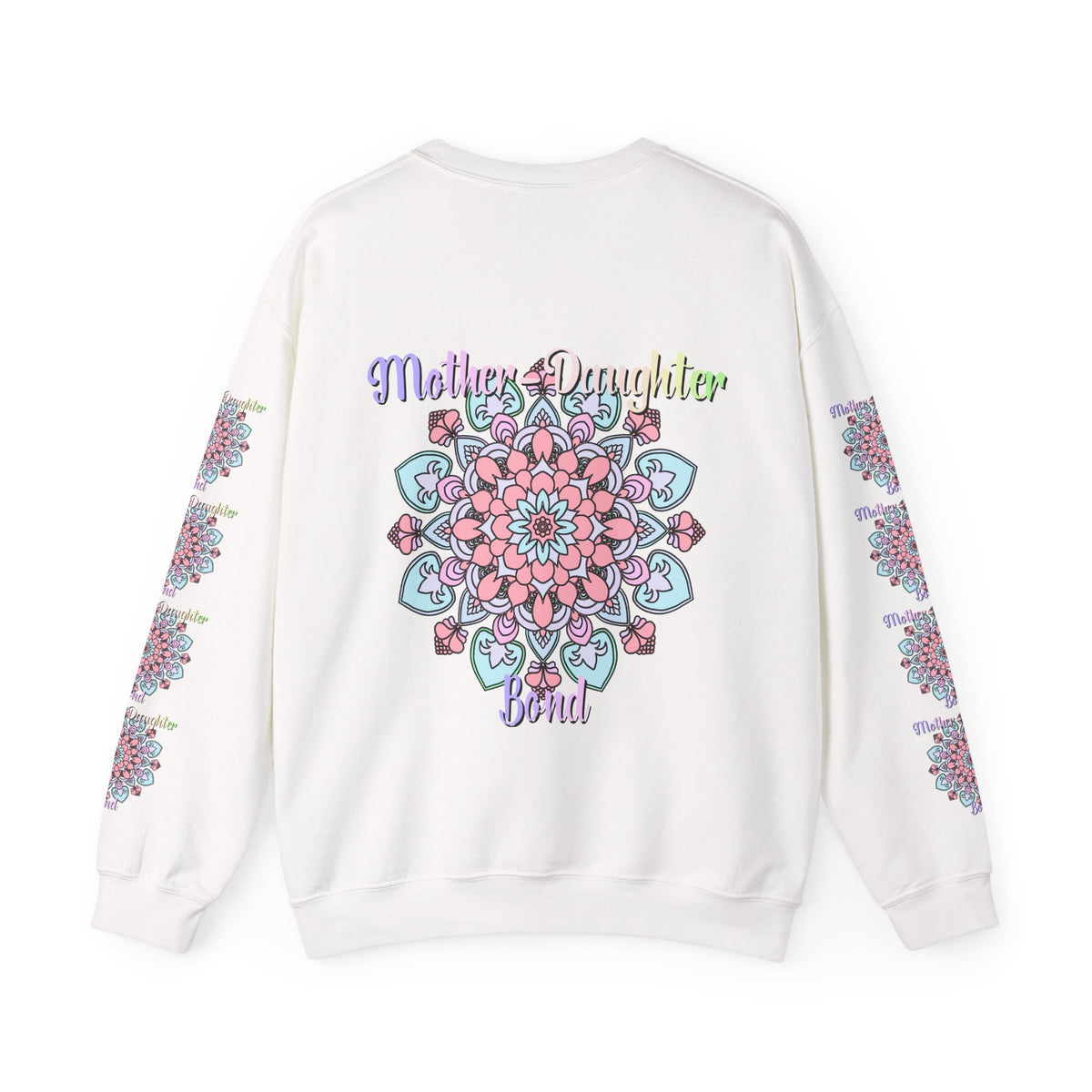 Mandala Patterned Sweatshirt Celebrating Mother-Daughter Love