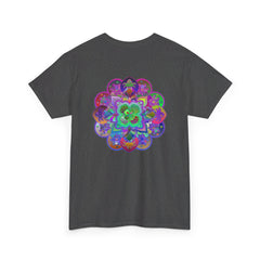 Unisex heavy cotton tee featuring mandala art design for yoga mindfulness