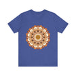 Beautiful brown and orange Intricate Mandala Tee with intricate design and vibrant colors