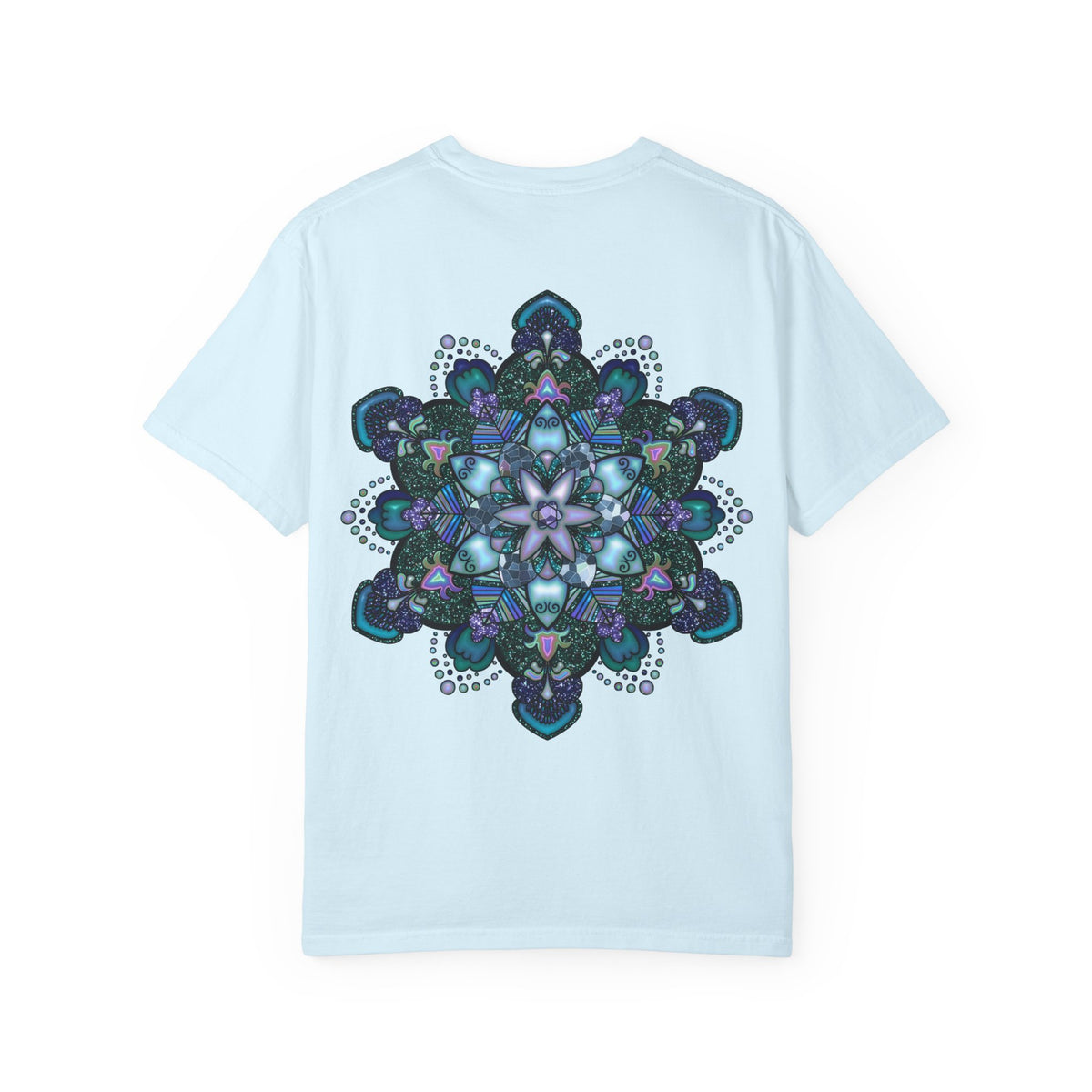 Blue Ocean Glitter Mandala T-shirt & Tote Bag Bundle