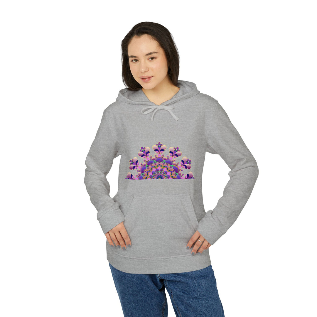 Cozy and stylish Adidas Mandala Fleece Hoodie with vibrant mandala design