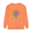 Colorful and intricate mandala design long sleeve t-shirt for a vibrant look