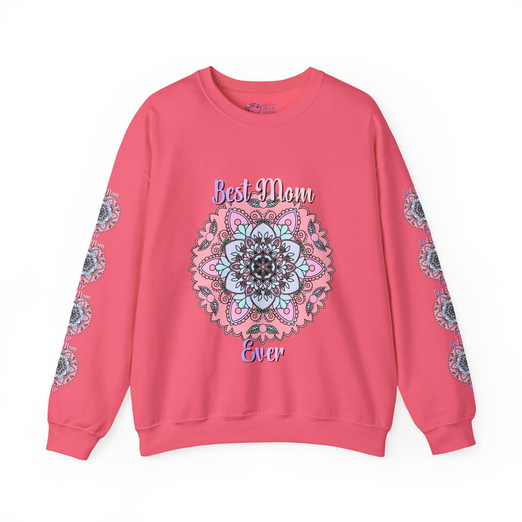Felpa con stampa Mandala intricata "La mamma migliore di sempre"