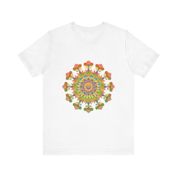 Vibrant Mandala Tee featuring a colorful and intricate design with vibrant hues