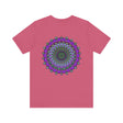 Colorful mandala tee shirt featuring intricate design for spiritual peace and harmony