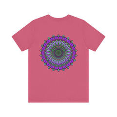 Colorful mandala tee shirt featuring intricate design for spiritual peace and harmony