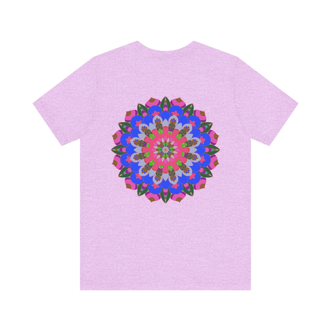 Vibrant Mandala Tee with intricate spiritual design promoting peace and harmony