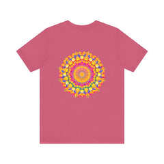 Colorful and intricate mandala design t-shirt promoting peace and harmony
