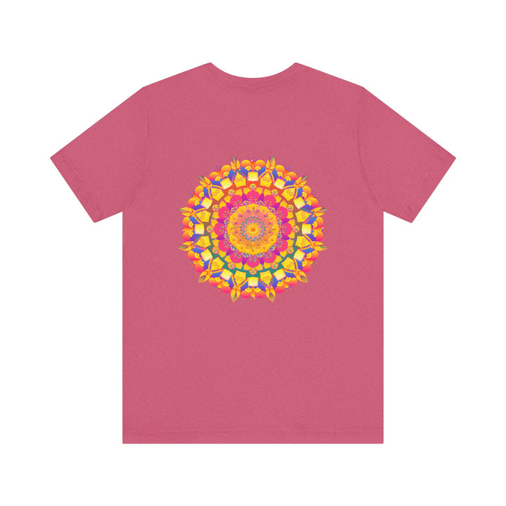 Colorful and intricate mandala design t-shirt promoting peace and harmony