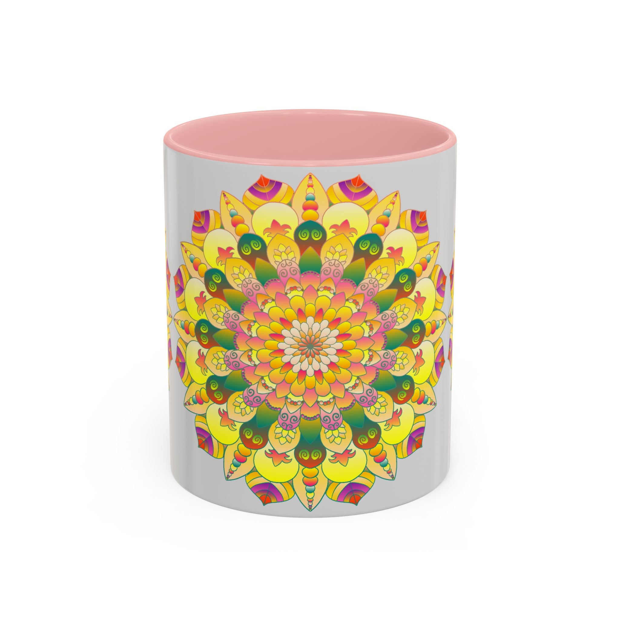  Colorful mug featuring a vibrant and detailed mandala art 