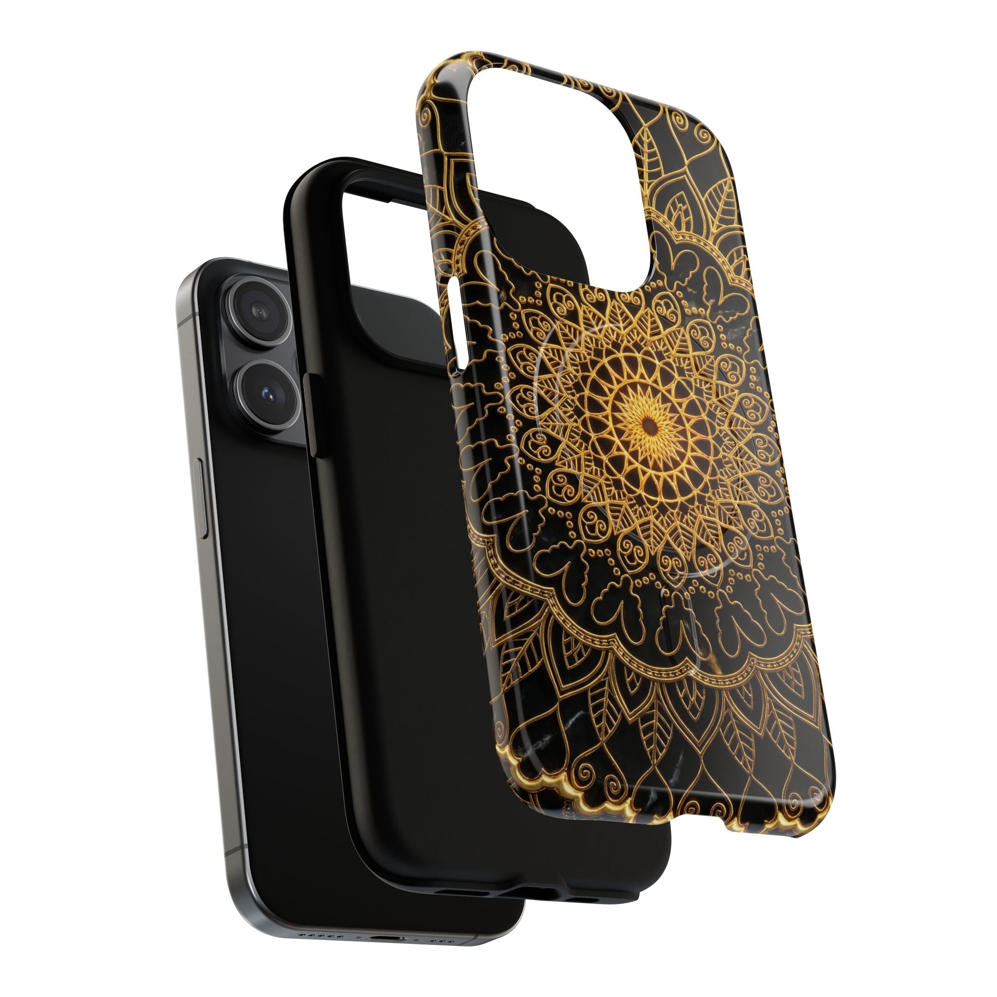 Mandala Gold Phone Case — Tough Magnetic iPhone Cover