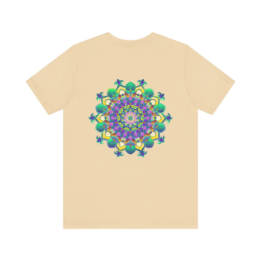 Vibrant Mandala Tee featuring intricate spiritual design promoting peace and harmony