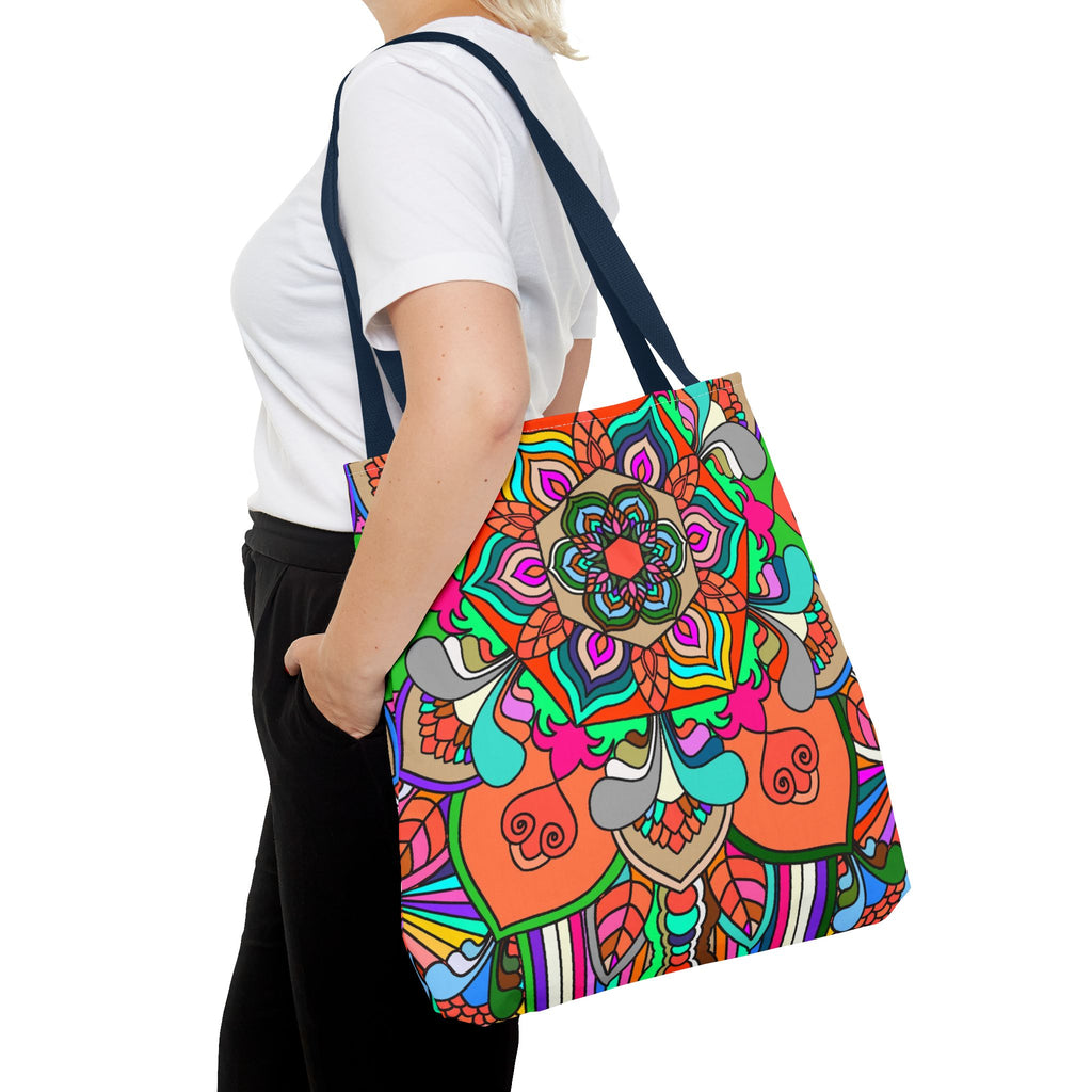 Colorful Mandala Tote Bag — Vibrant Boho All-Over Print Beach & Market Tote