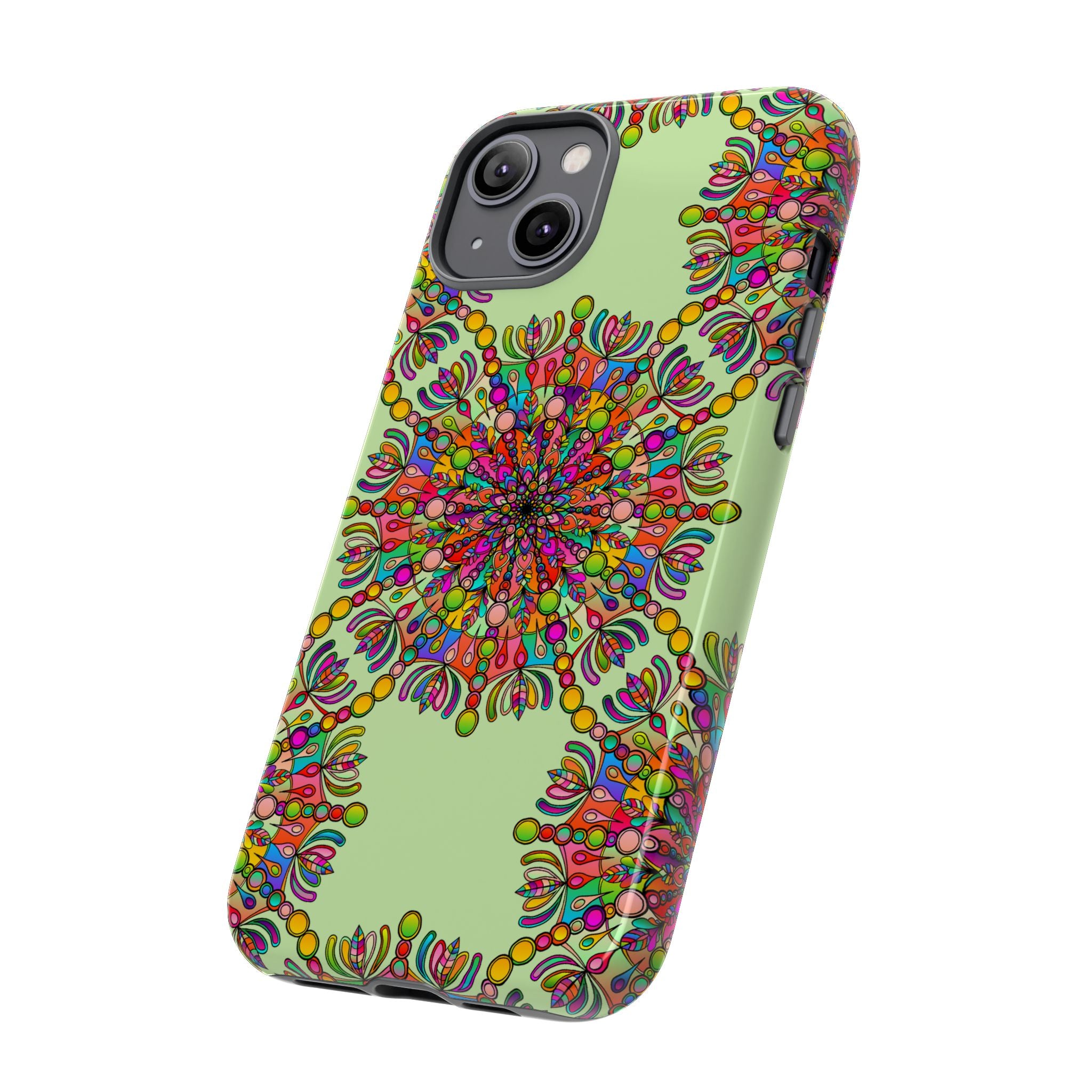 Custodia Vibrant Mandala per iPhone e Google Pixel | Custodie resistenti