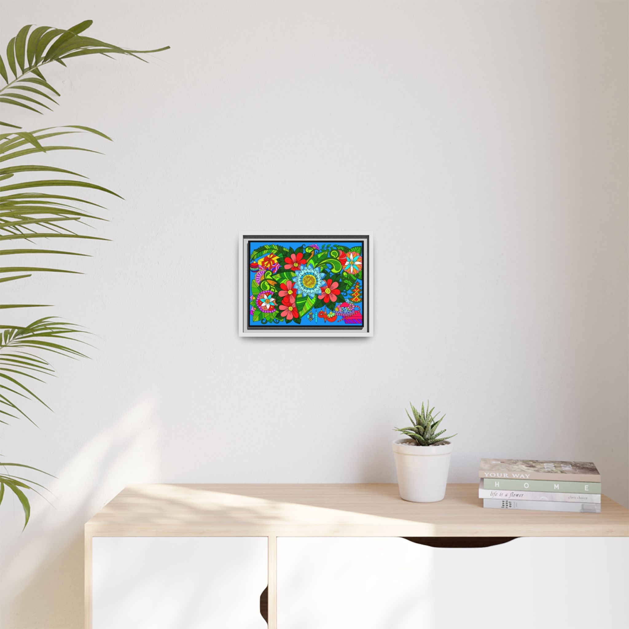 Floral Mandala Art Print With Lush Colors And Creative Energy