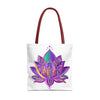 Beautiful and vibrant Mandala Lotus Tote Bag with intricate floral design