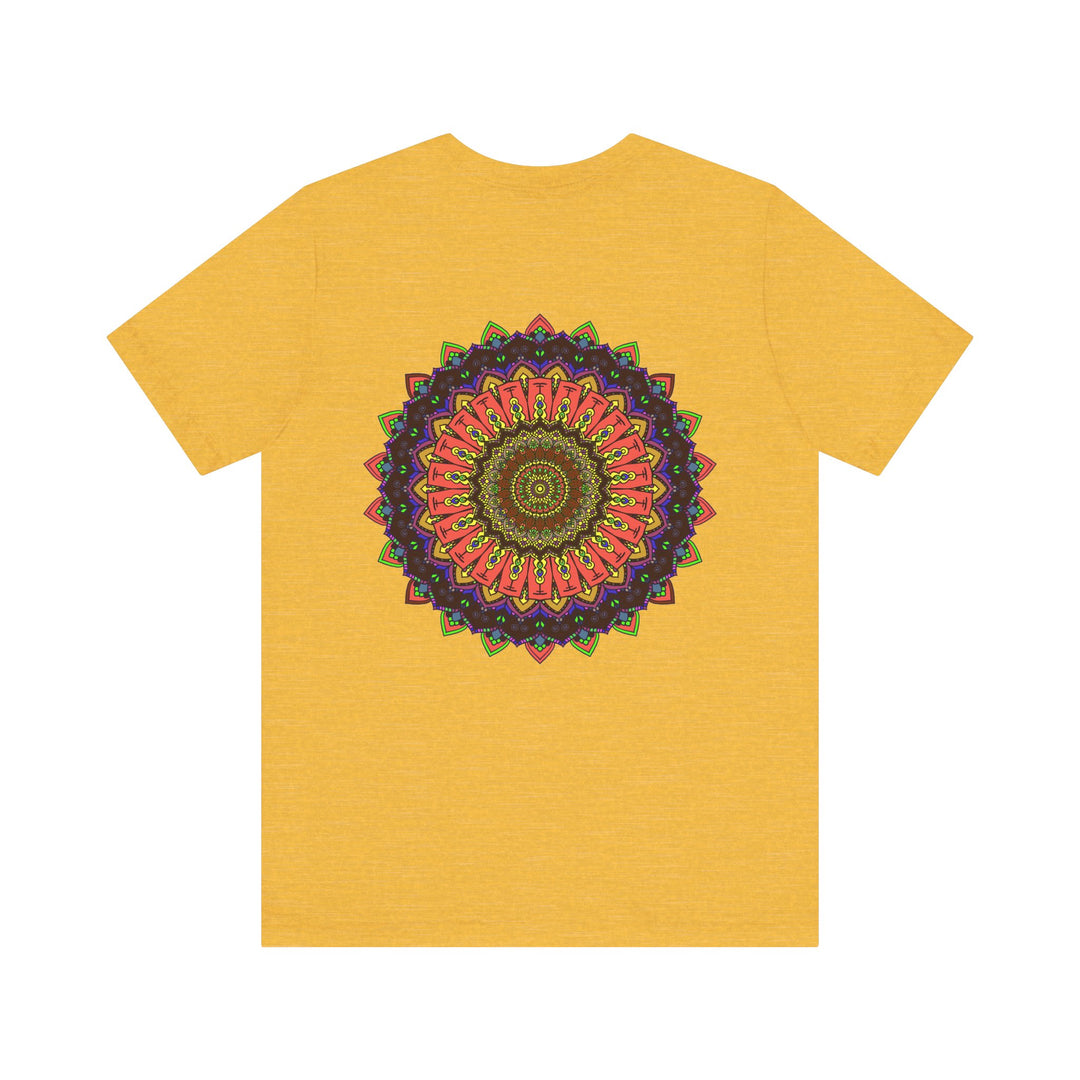 Vibrant mandala tee with spiritual symbolism for inner peace and tranquility