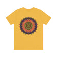 Vibrant mandala tee with spiritual symbolism for inner peace and tranquility