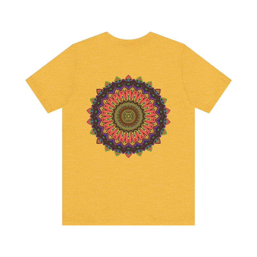 Vibrant mandala tee with spiritual symbolism for inner peace and tranquility