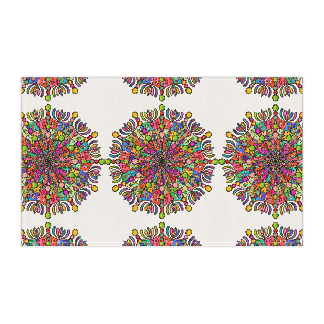 Intricate Mandala Design Cotton Tea Towels for Lively Kitchens