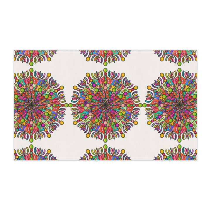 Intricate Mandala Design Cotton Tea Towels for Lively Kitchens