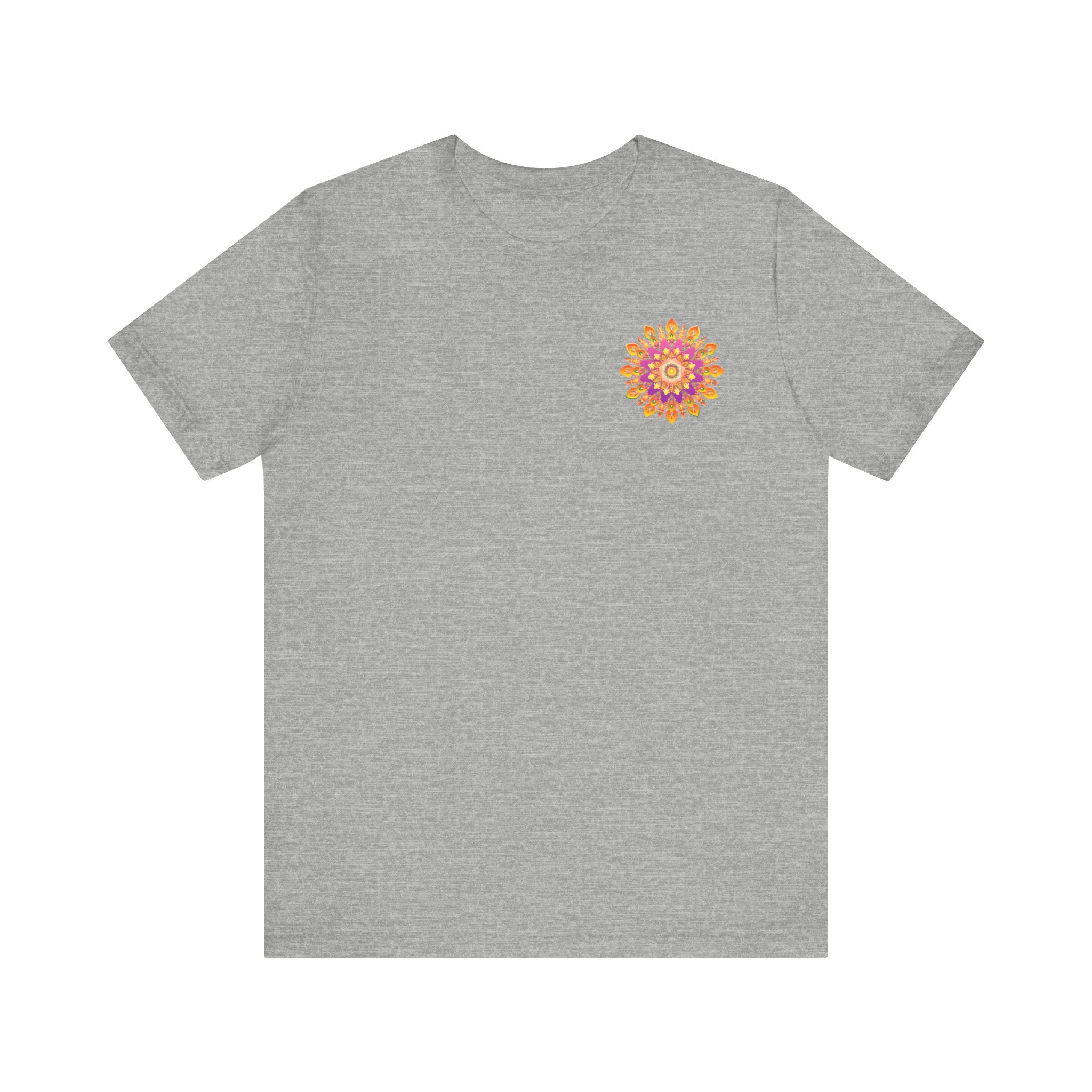 Vibrant Mandala T-Shirt featuring a beautiful, intricate design symbolizing peace and harmony, perfect for adding a pop of color to your wardrobe