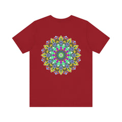 Vibrant Mandala Tee with intricate spiritual design promoting peace and harmony