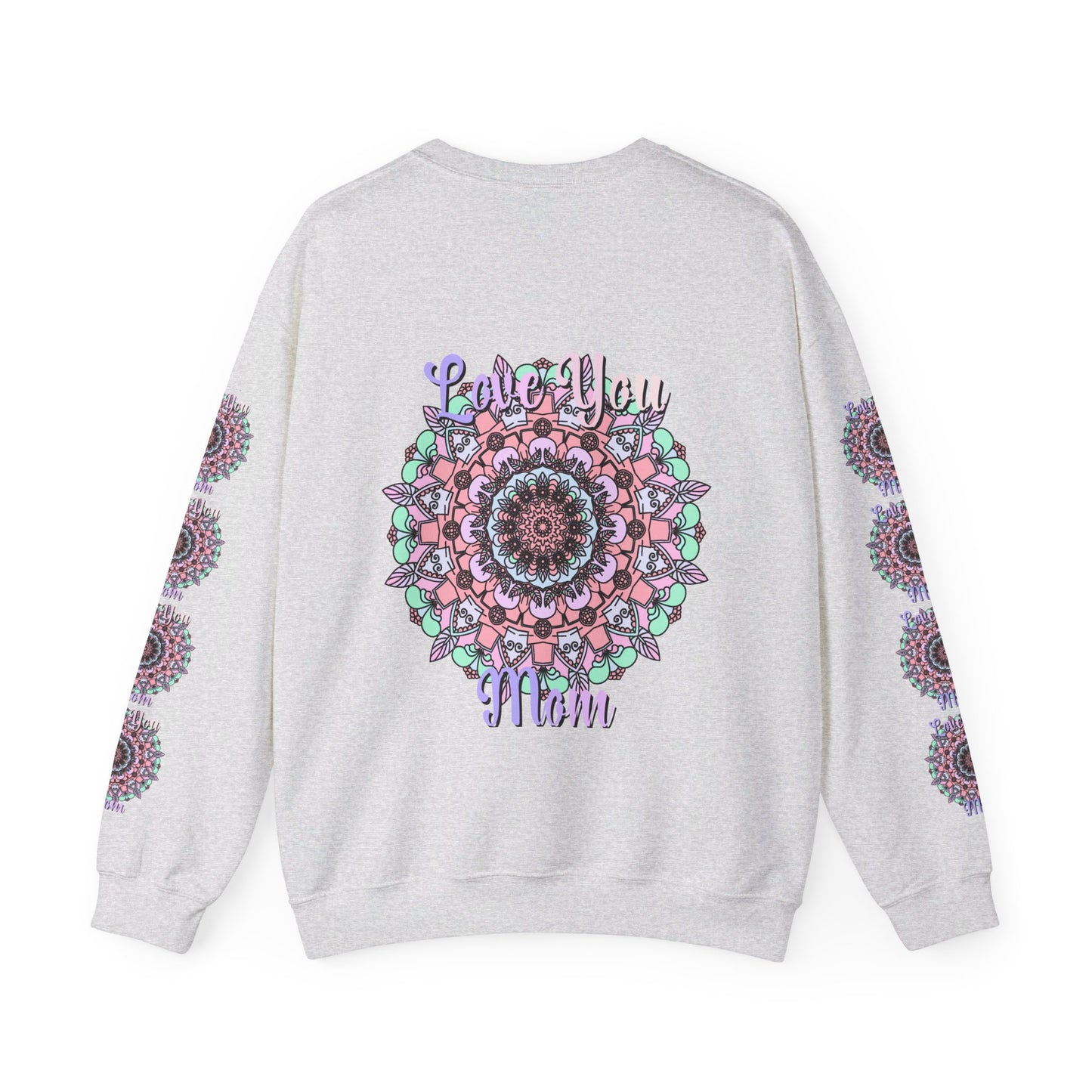 Cozy unisex crewneck sweatshirt featuring 'Love You Mom' - perfect birthday gift for your mom to show her how much you care