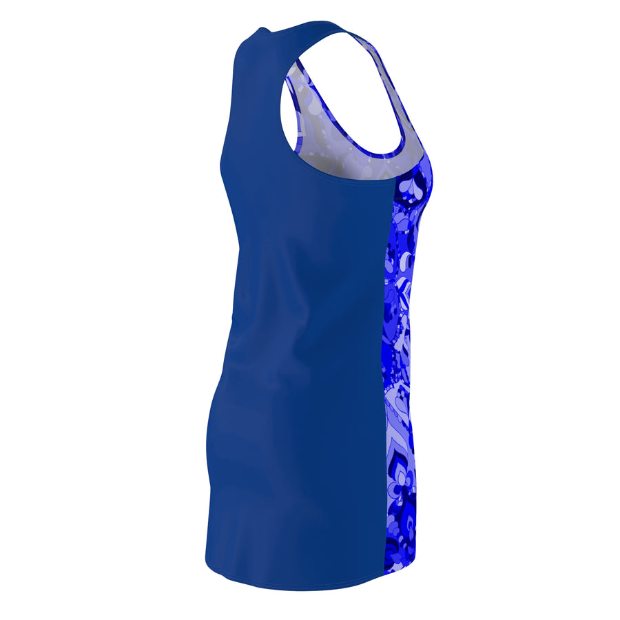 Blue Mandala Sleeveless Racerback Dress