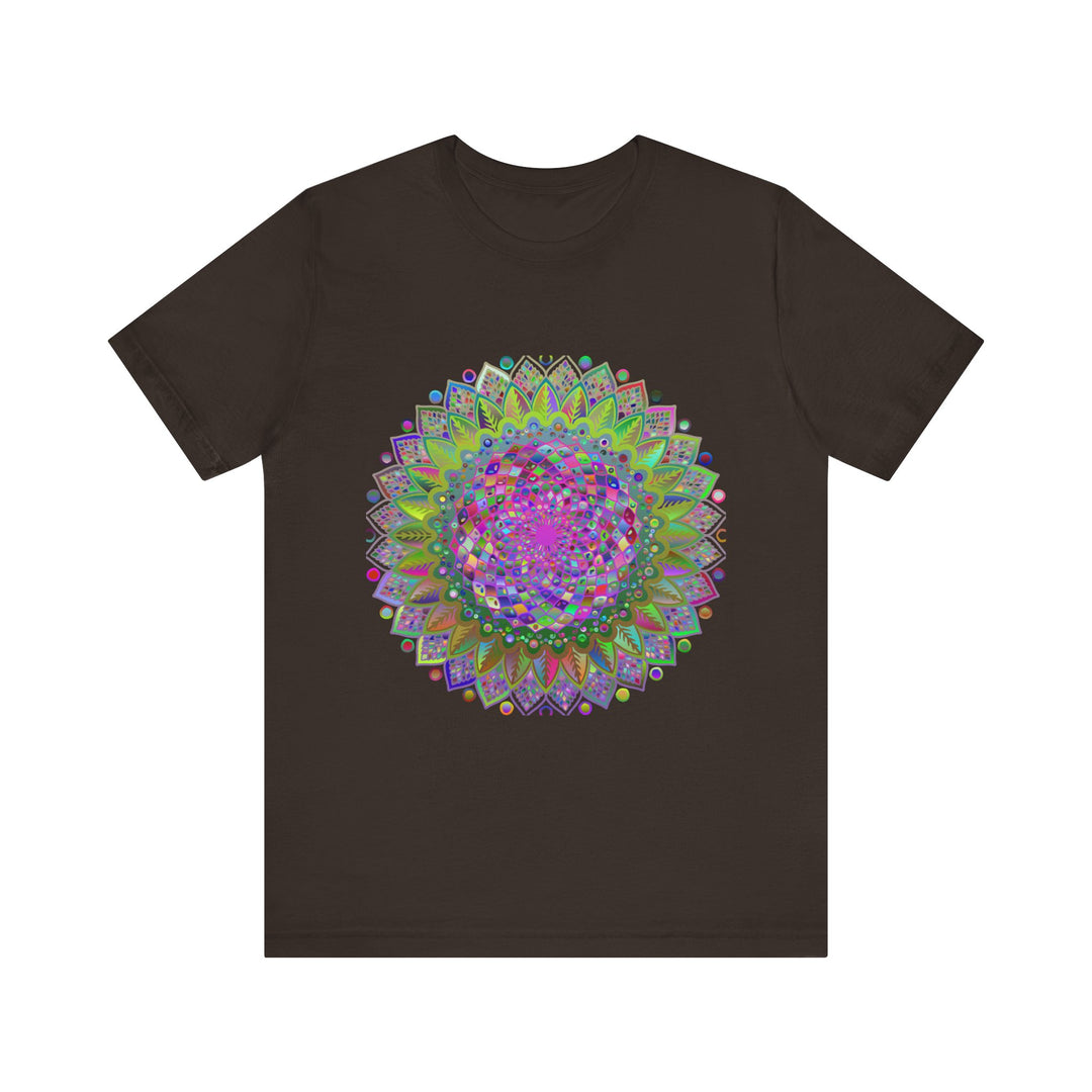 Vibrant Mandala Tee featuring colorful geometric art and intricate patterns