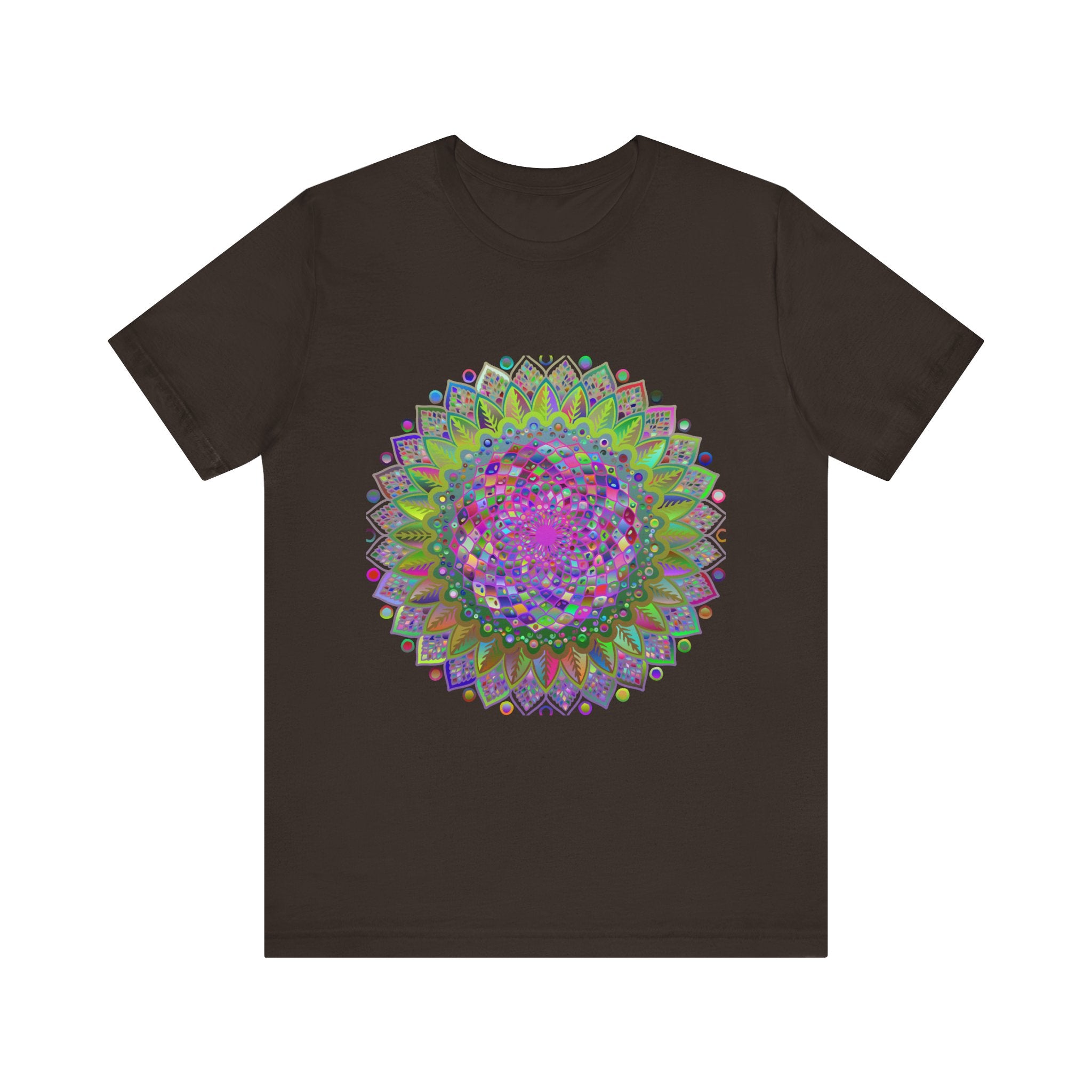 Vibrant Mandala Tee featuring colorful geometric art and intricate patterns