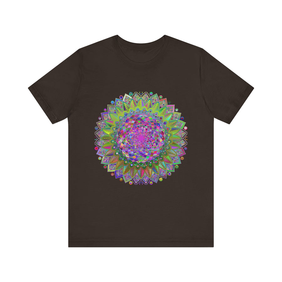 Vibrant Mandala Tee featuring colorful geometric art and intricate patterns