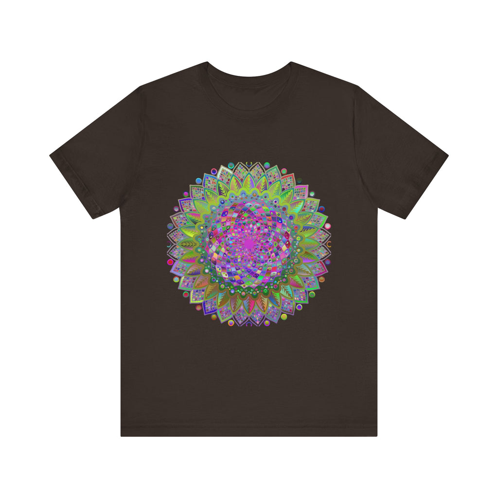 Vibrant Mandala Tee featuring colorful geometric art and intricate patterns