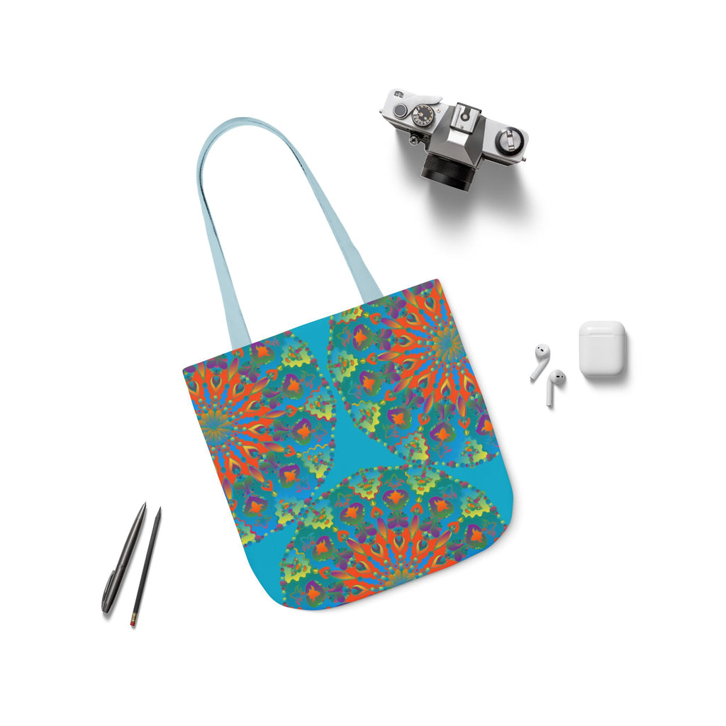 Canvas Tote Bag in Bright Tropical Colors for Summer Fun