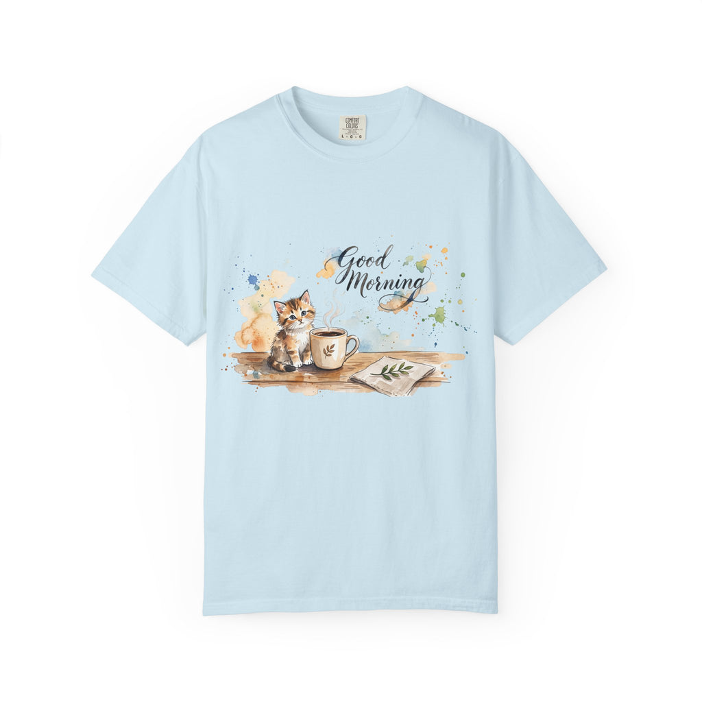 Good Morning Cat T-Shirt | Ultra-Soft Cotton Graphic Tee