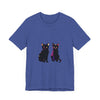 Black Cat Mystery T-Shirt - Elegant and Colorful women's graphic tee with a mysterious black cat design