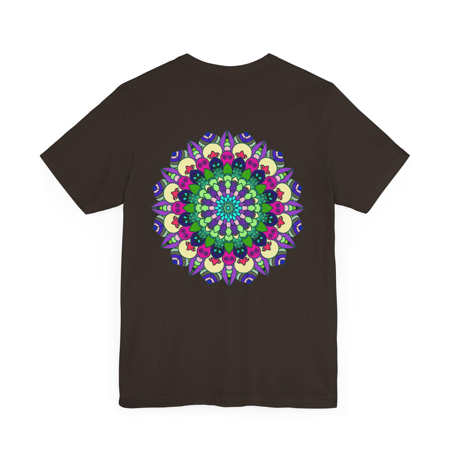 Beautiful Mandala Tee featuring intricate designs symbolizing spiritual peace and harmony in vibrant colors