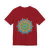  Stylish and Unique Circular Floral Design Tee for Women with Vibrant Colors