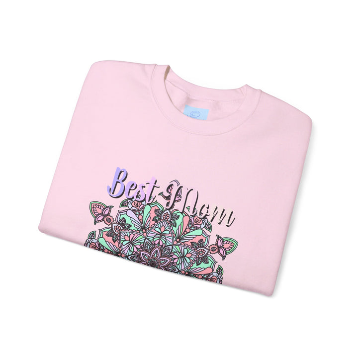 Unisex heavy blend crewneck sweatshirt with 'Best Mom Ever' design, perfect birthday gift for mom