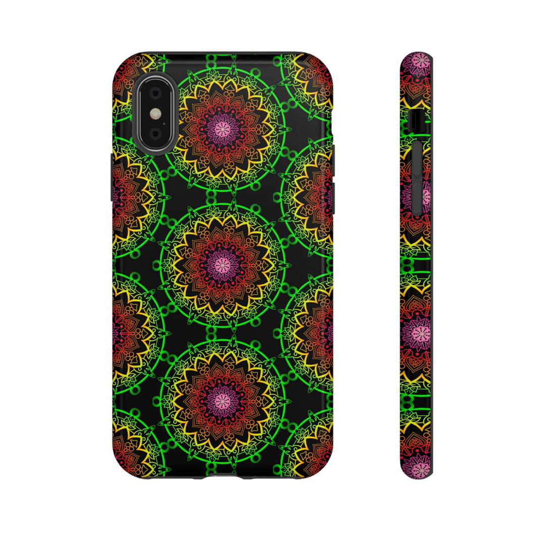Artistic Mandala Phone Case with Bold Patterns and Modern Flair