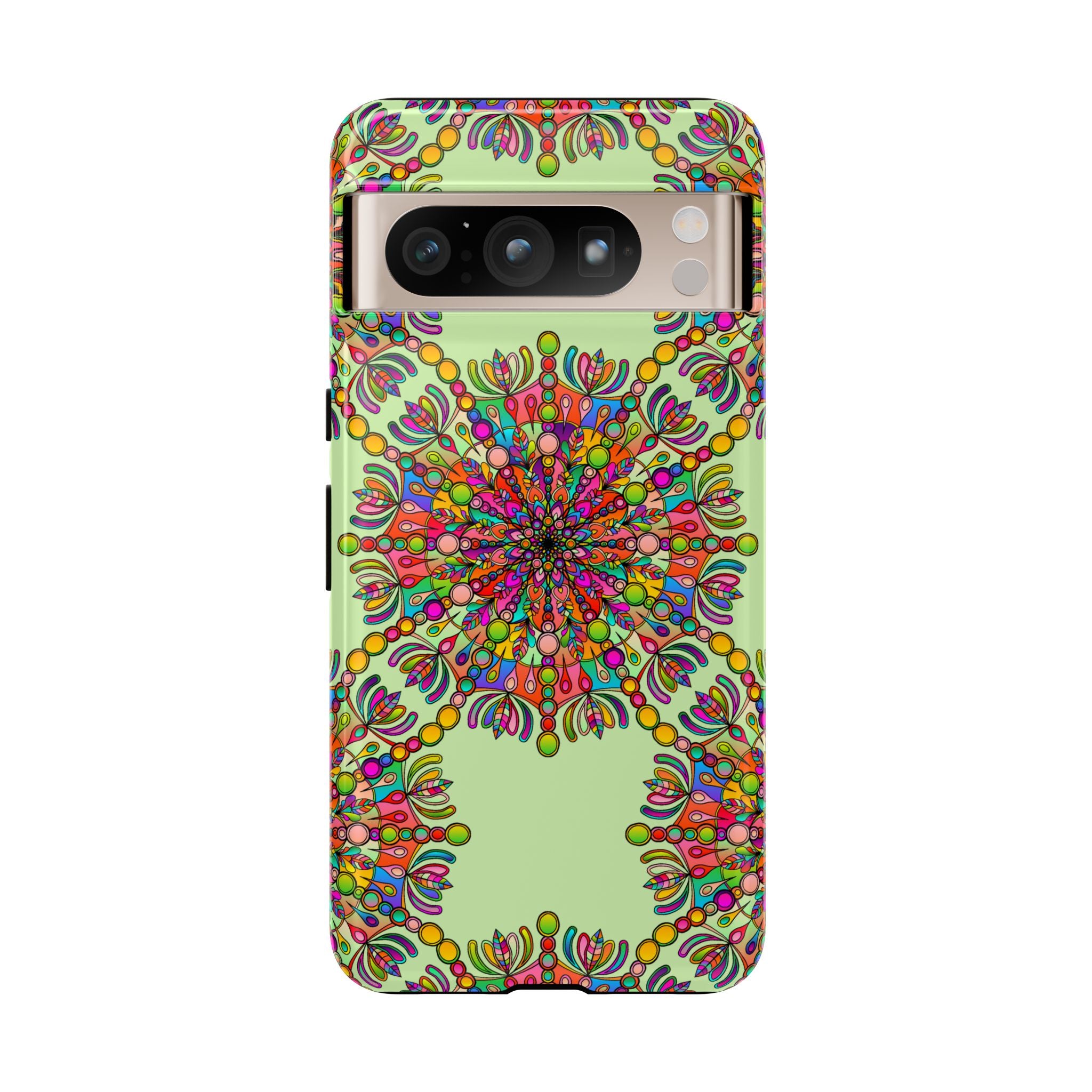 Custodia Vibrant Mandala per iPhone e Google Pixel | Custodie resistenti