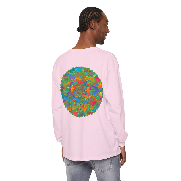 Colorful and intricate mandala design long sleeve t-shirt for anyone